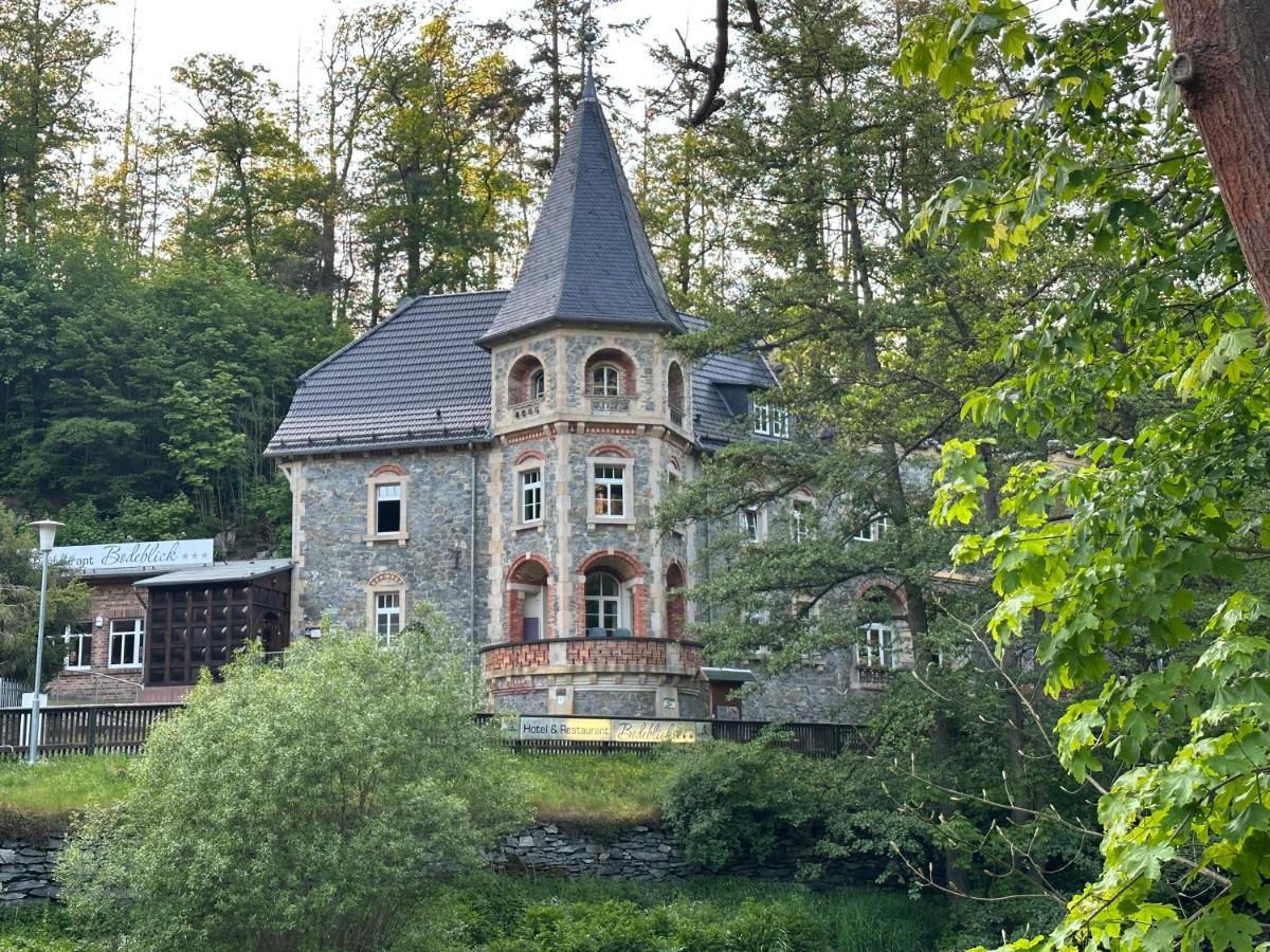 Hotel Bodeblick Thale Esterno foto