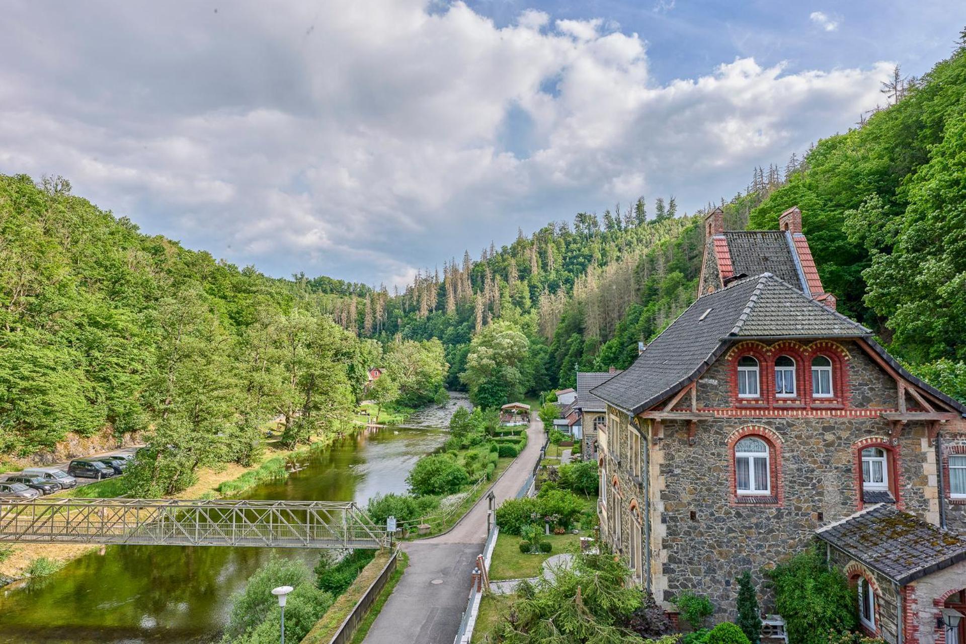 Hotel Bodeblick Thale Esterno foto
